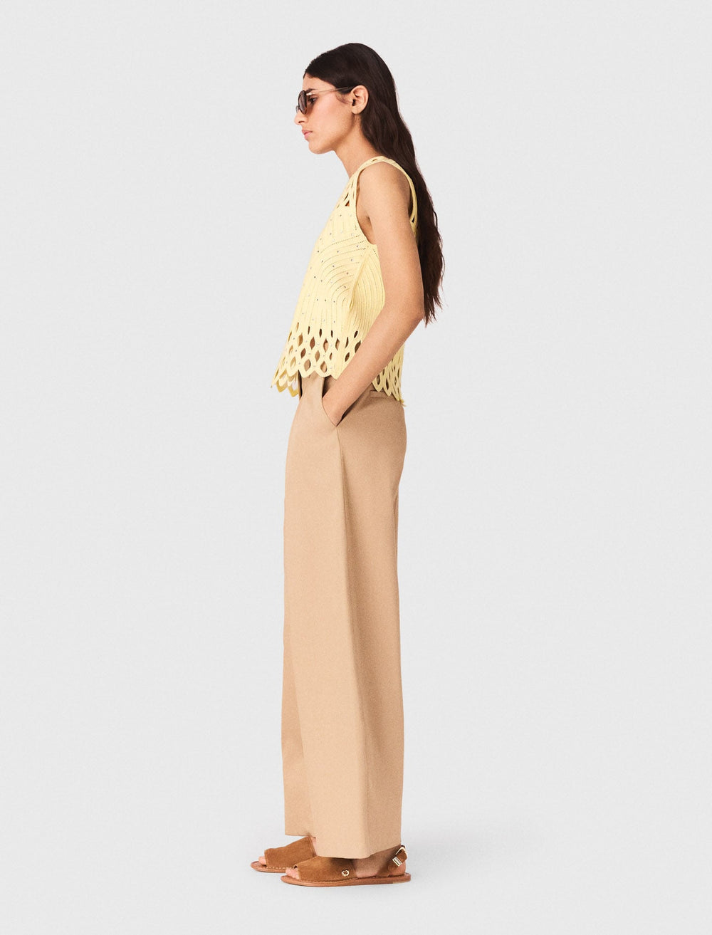 Maje Shop / Crochet rhinestone top