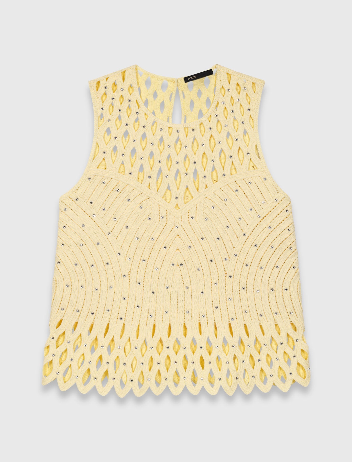 Maje Shop / Crochet rhinestone top