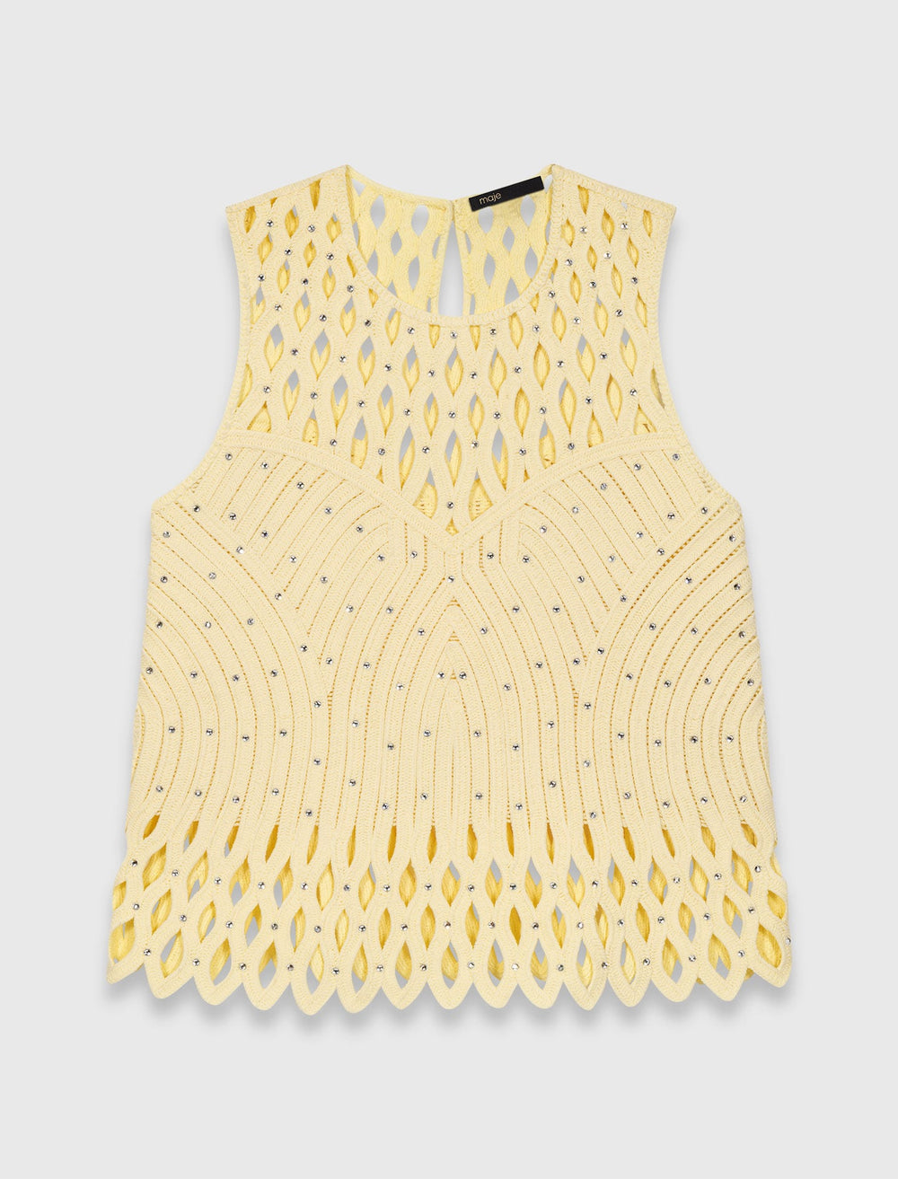 Maje Shop / Crochet rhinestone top