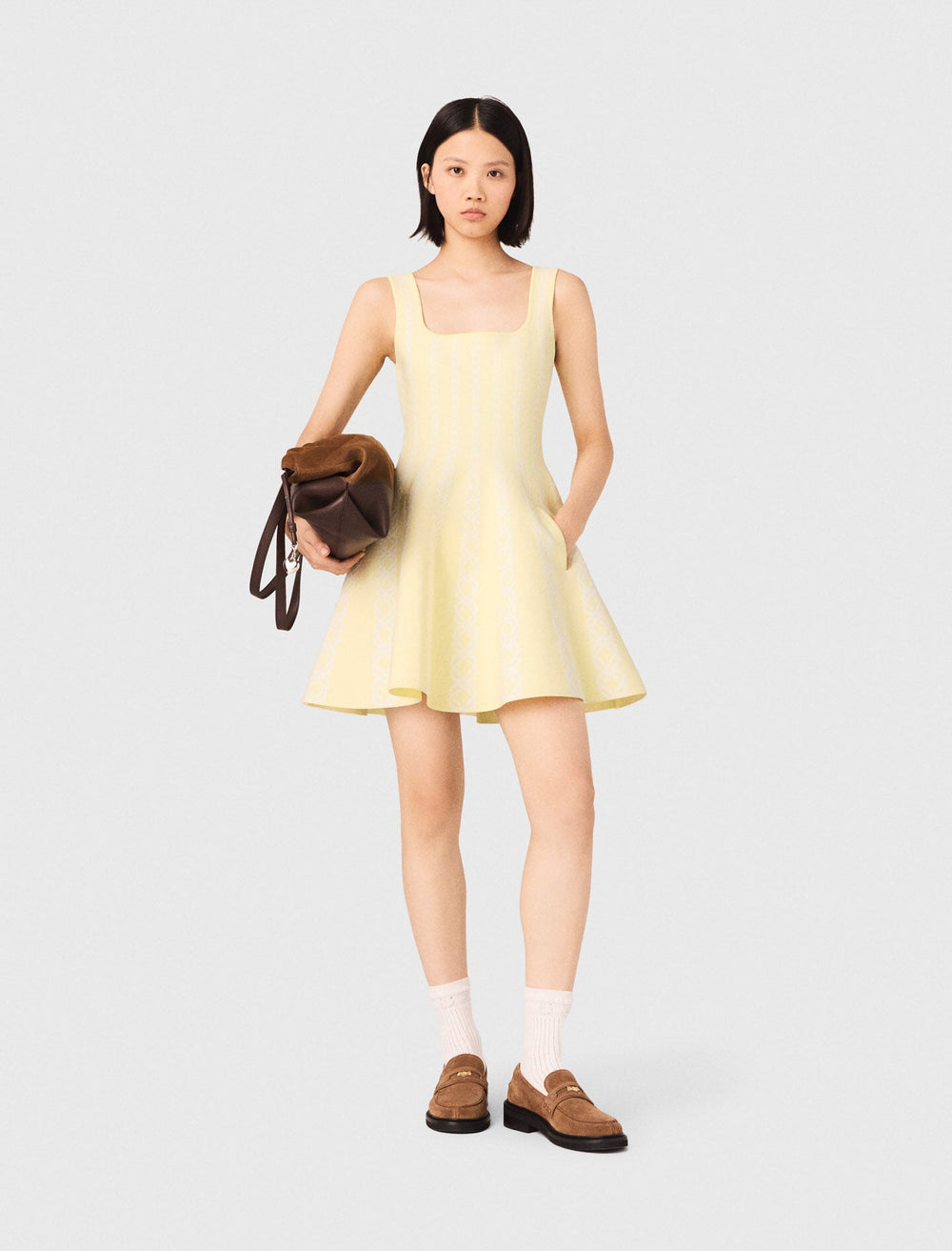 Maje Outlet / Jacquard knit short dress