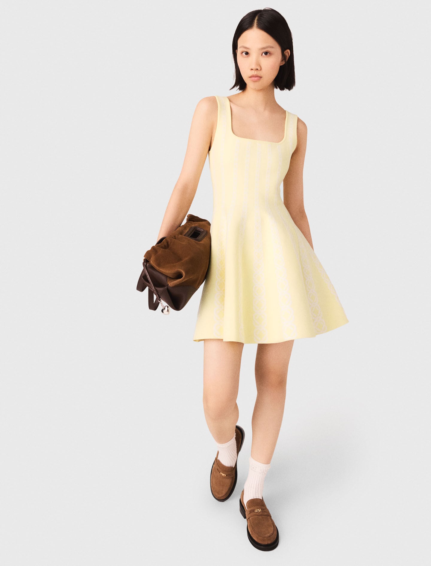 Maje Outlet / Jacquard knit short dress