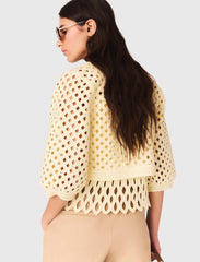Maje Discount / Crochet Rhinestone Cardigan