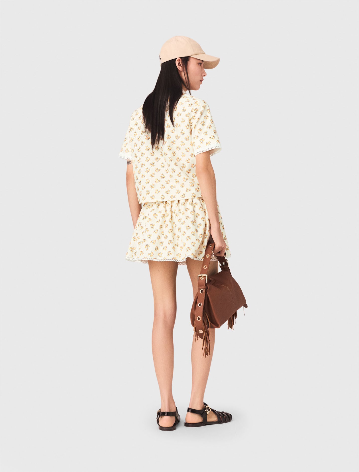 Maje Online / Patterned shirt with croquet trim