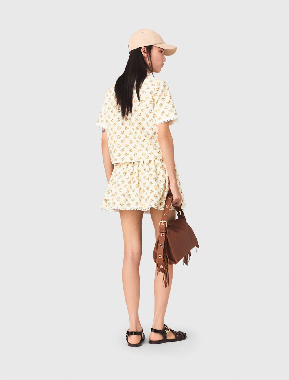 Maje Online / Patterned shirt with croquet trim