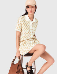 Maje Online / Patterned shirt with croquet trim