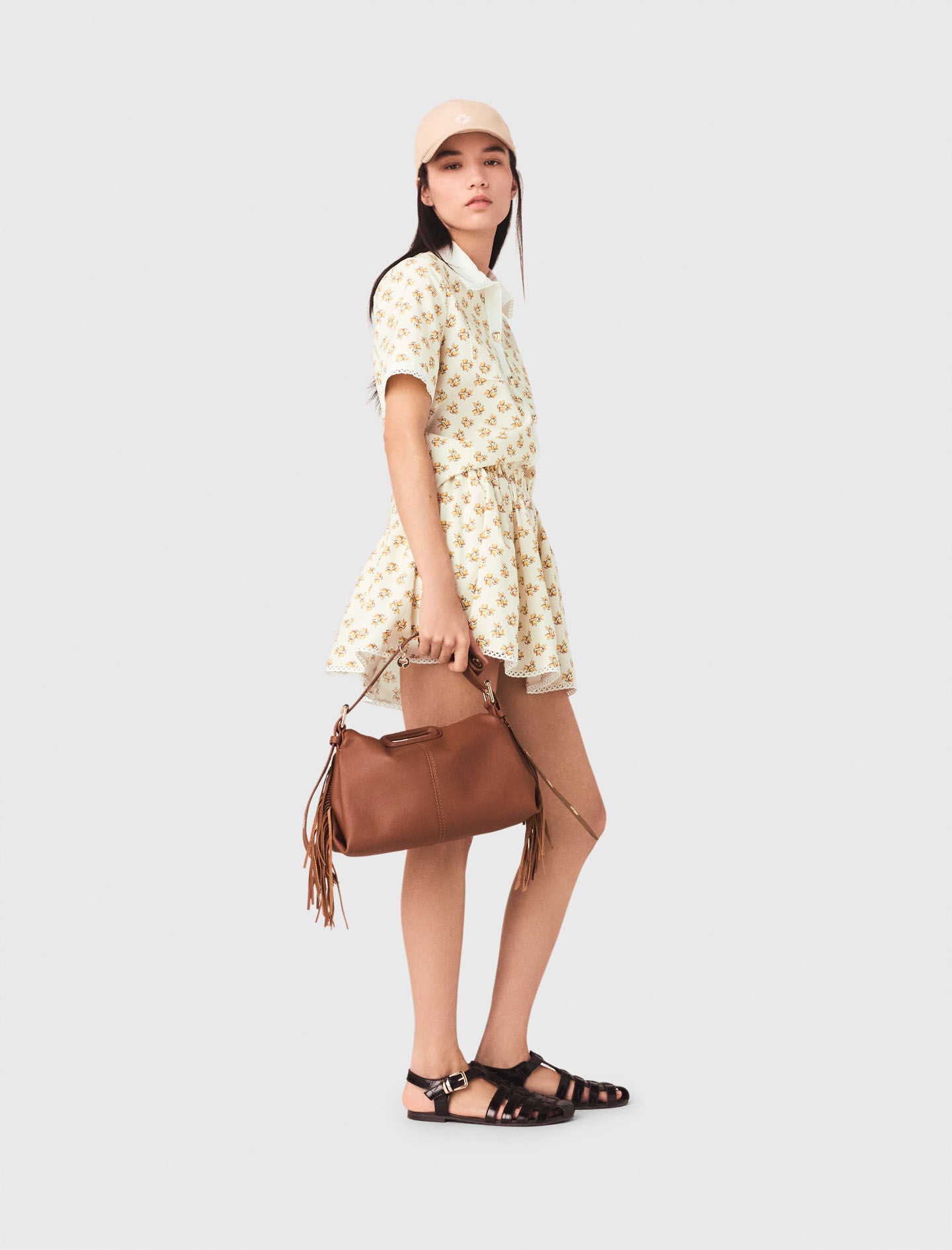 Maje Online / Patterned shirt with croquet trim