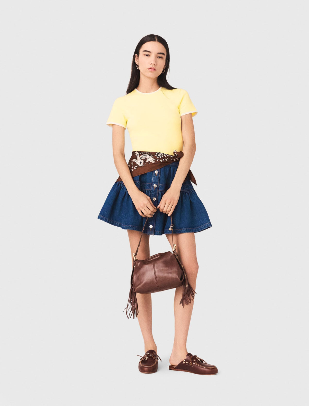 Maje Shop / Round back cut-out sweater