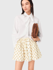 Maje Sale / Printed skirt with rickrack trim