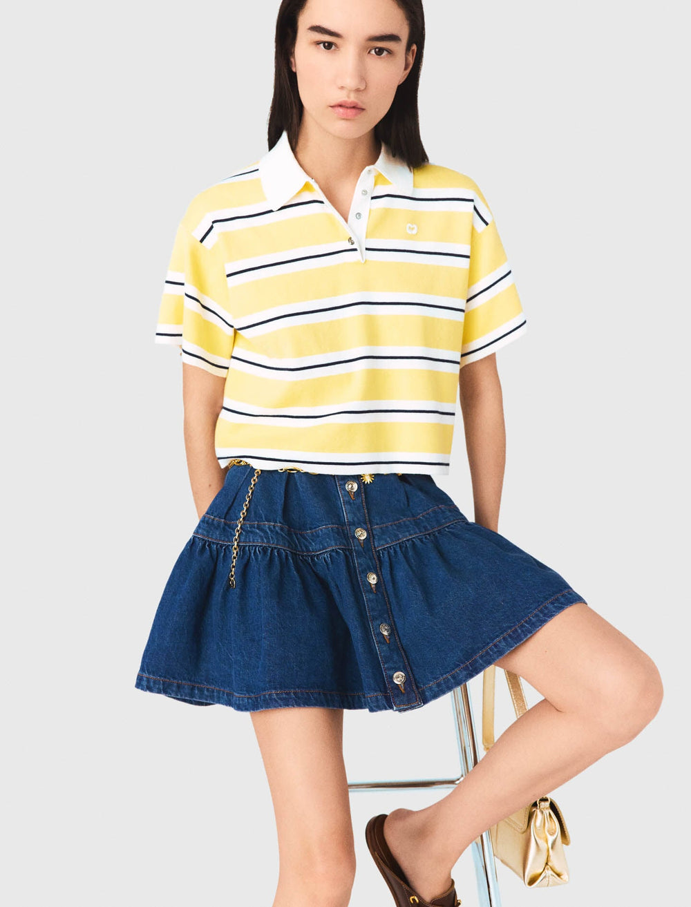 Maje On Sale / Striped short-sleeve polo