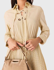 Maje Discount / Eyelet pleated maxi dress