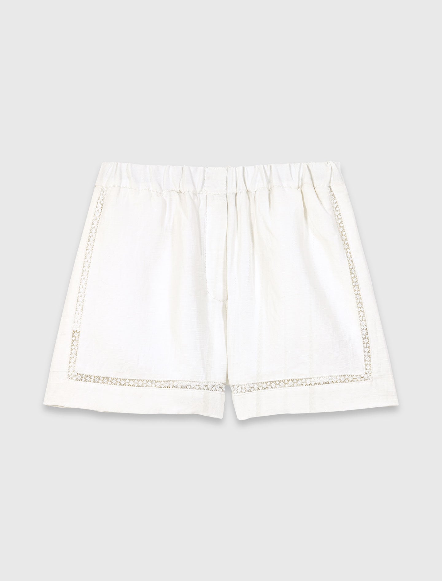 Maje Online / Embroidered linen blend shorts