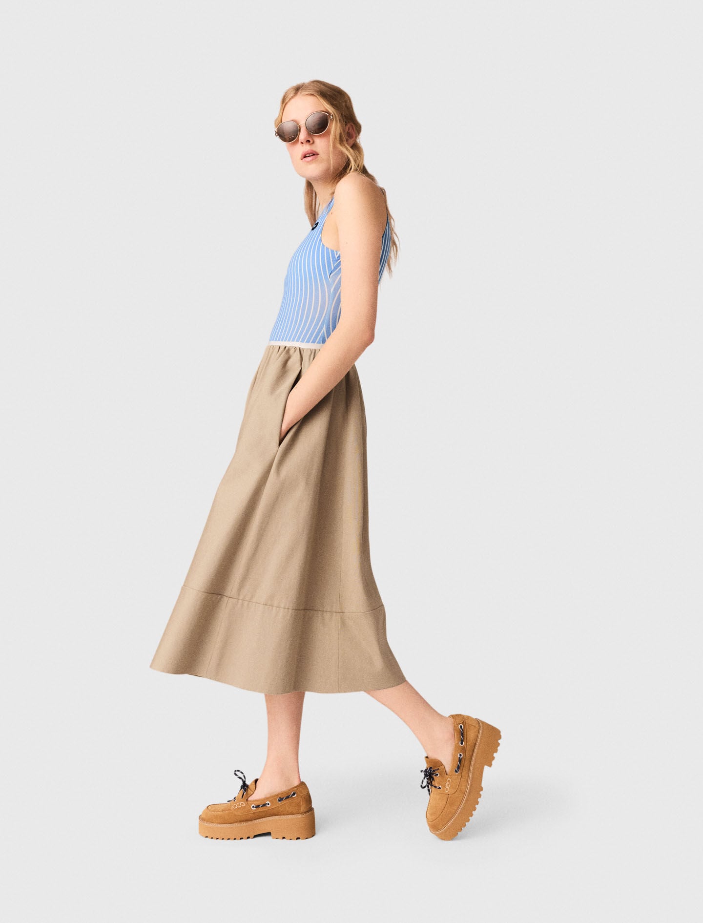 Maje Sale / Mid-length cotton skirt
