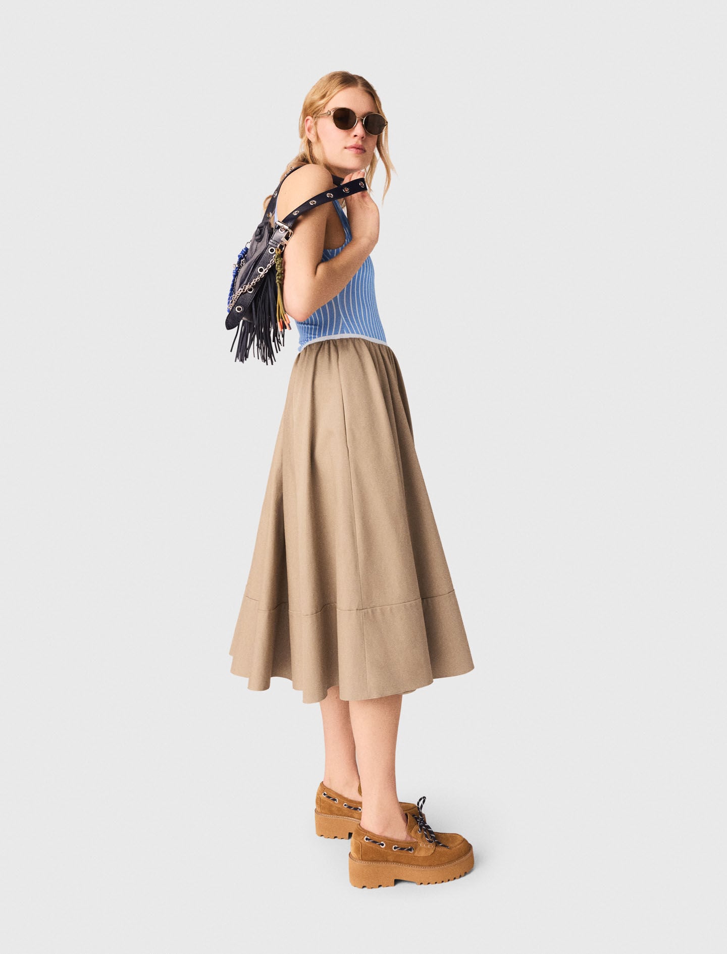 Maje Sale / Mid-length cotton skirt