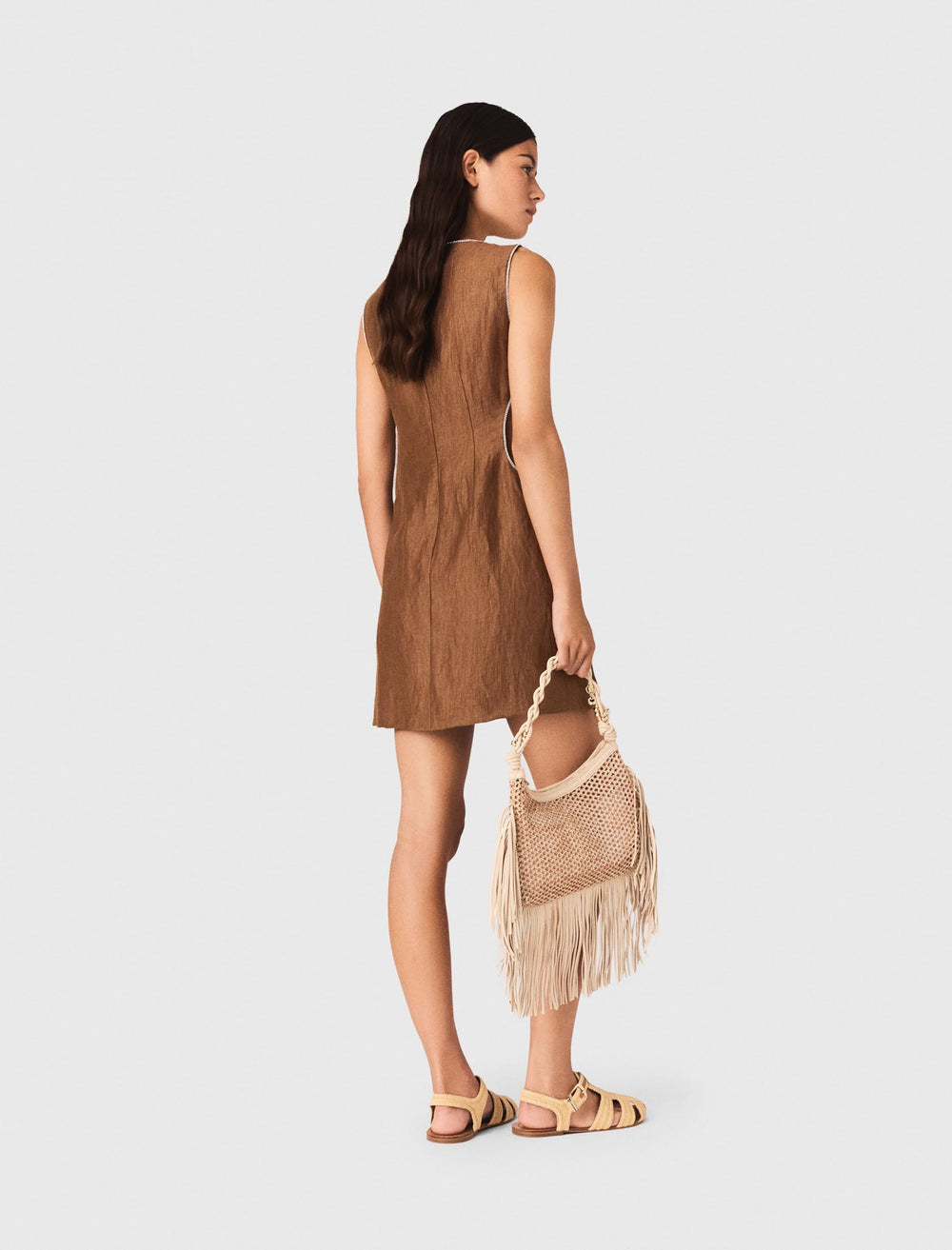 Maje On Sale / Short linen-blend dress