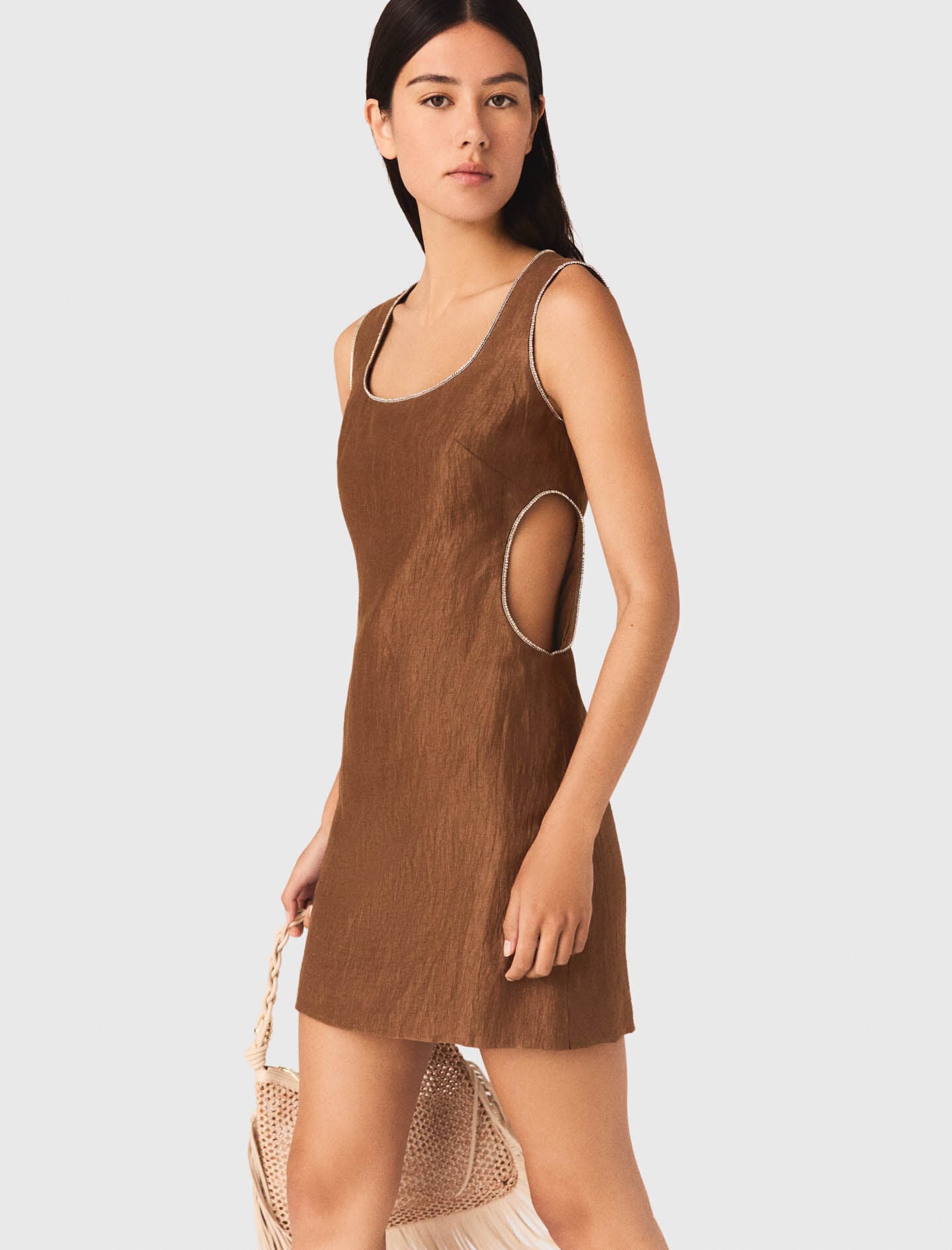 Maje On Sale / Short linen-blend dress