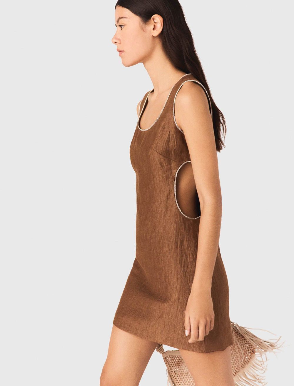 Maje On Sale / Short linen-blend dress