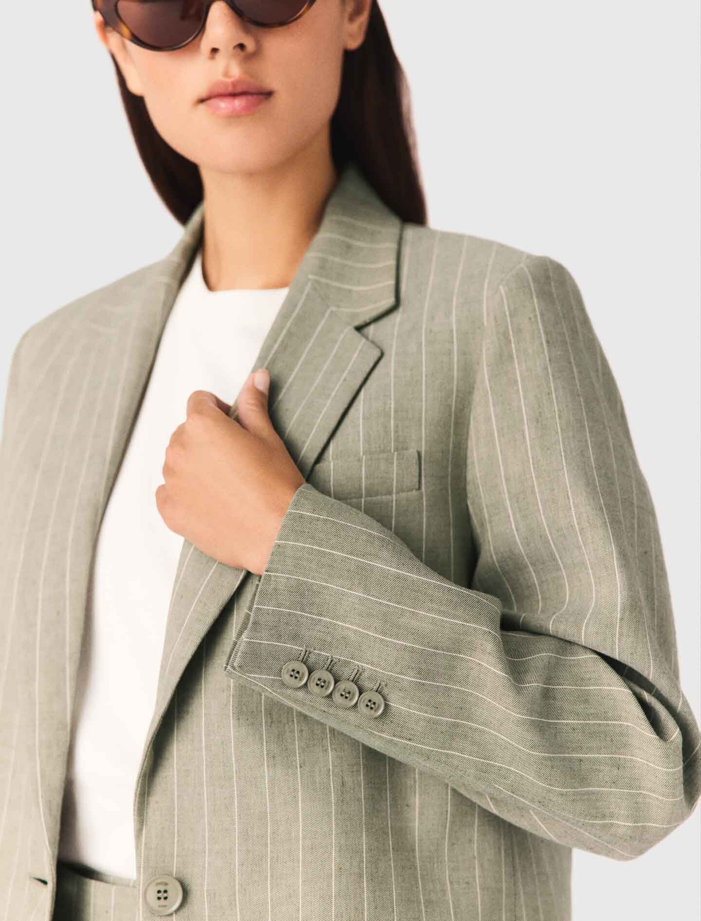 Maje Outlet / Linen blend suit jacket