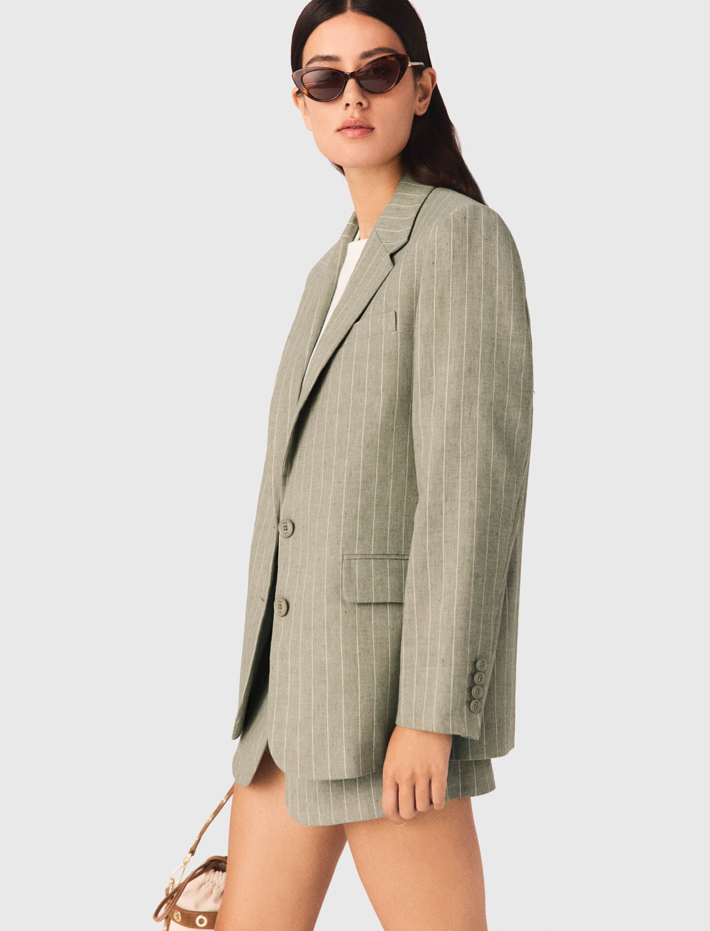 Maje Outlet / Linen blend suit jacket