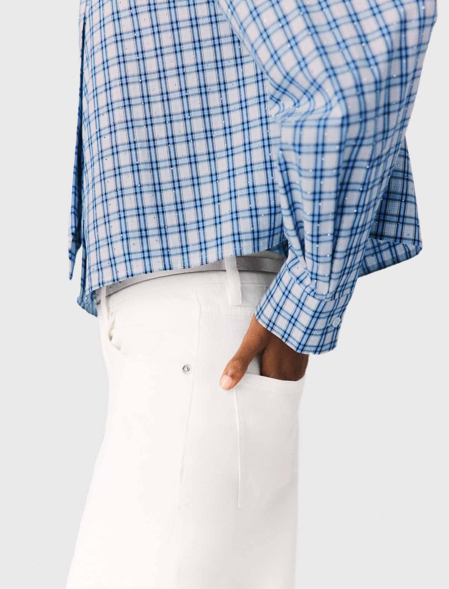 Maje New / Rhinestone shirt with removable tie