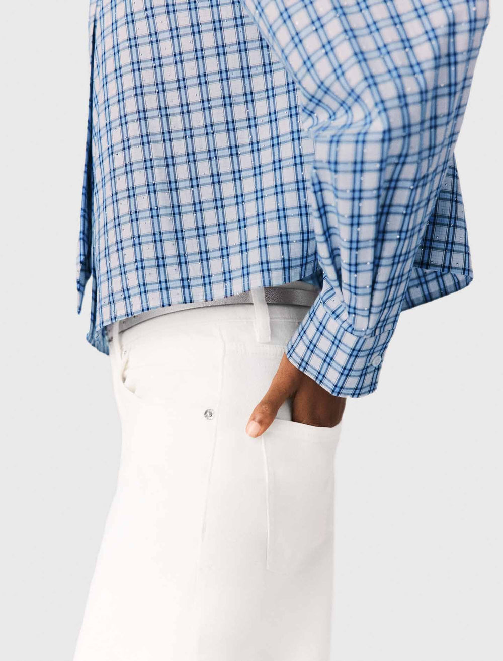Maje New / Rhinestone shirt with removable tie