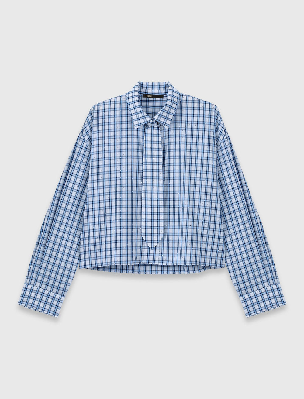 Maje New / Rhinestone shirt with removable tie