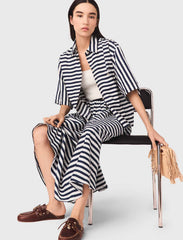 Maje Discount / Linen-blend midi skirt