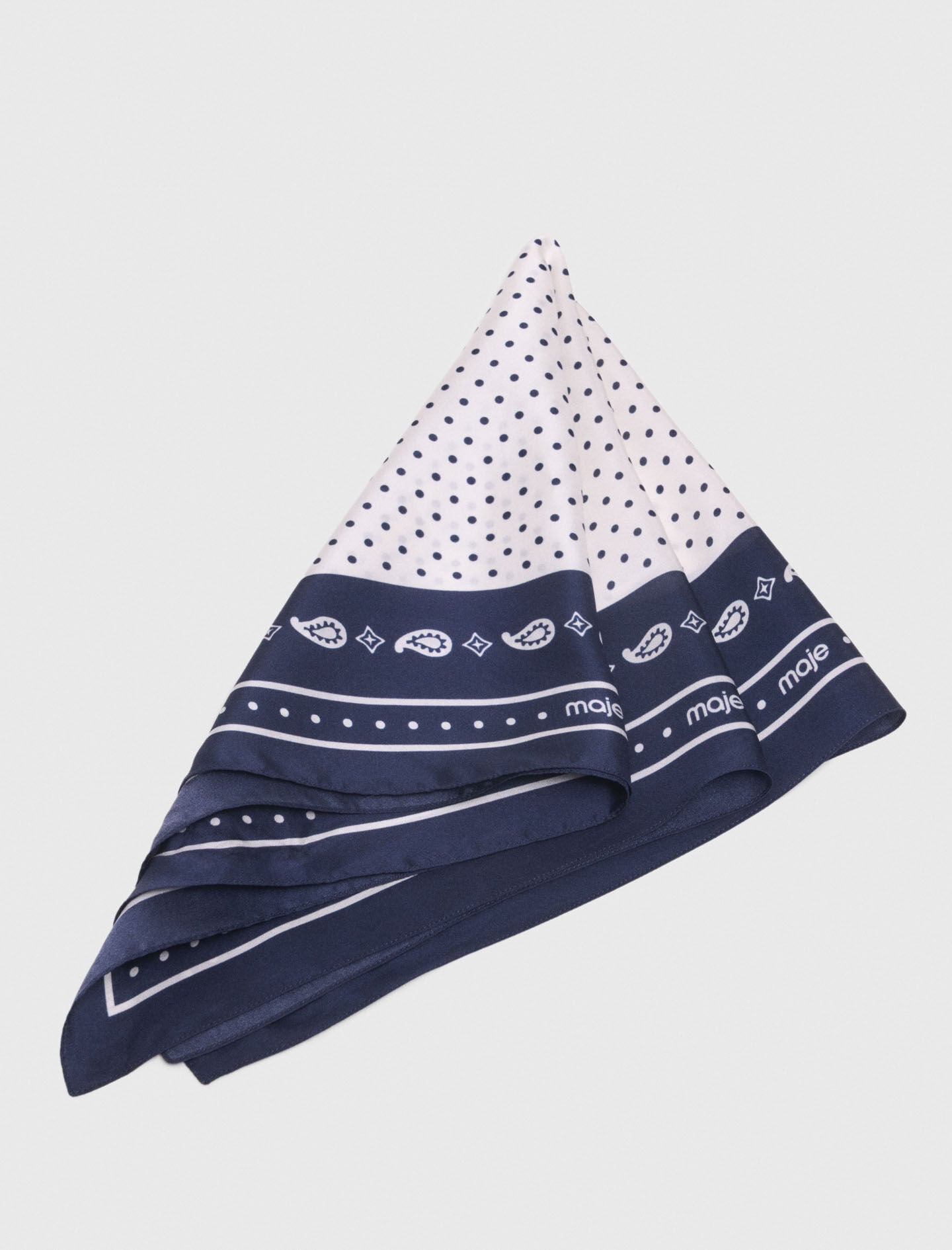 Maje New / 60x60 silk print bandana