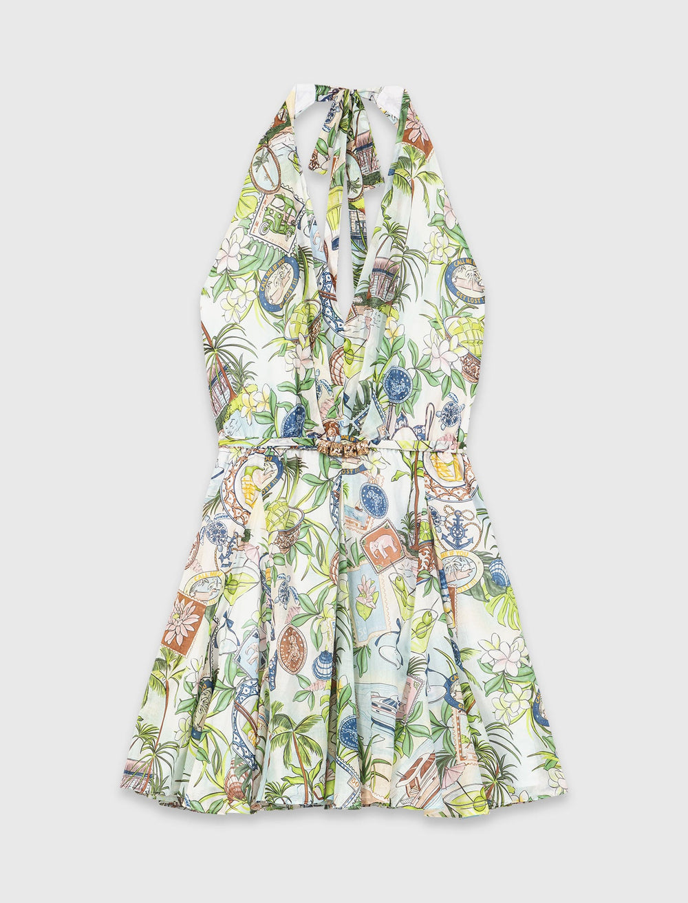 Maje Online / Short Patterned Backless Dress