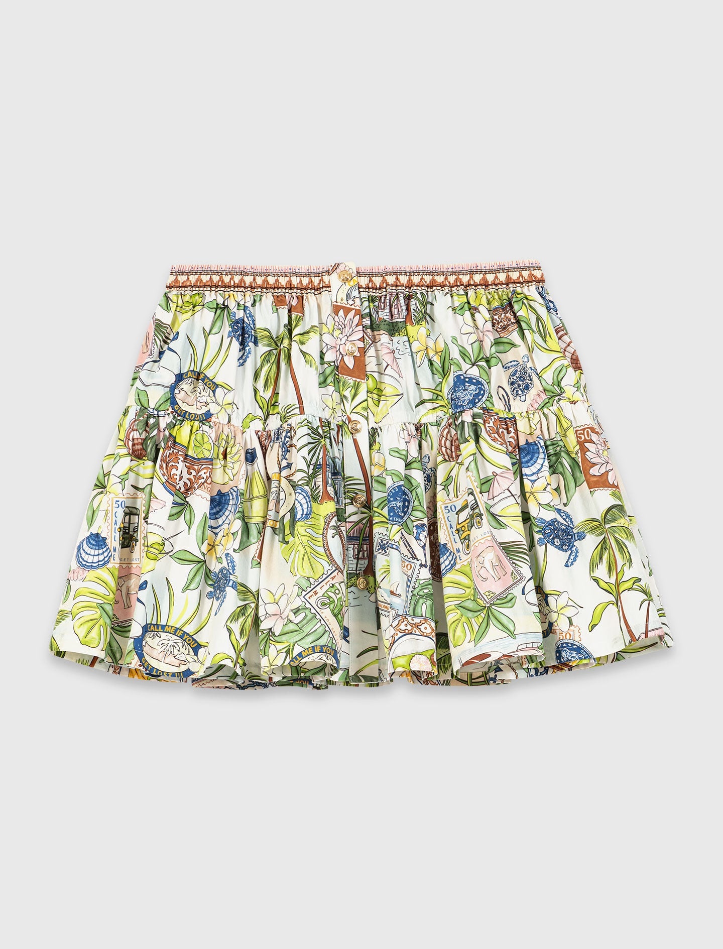 Maje Shop / Printed ruffled skirt