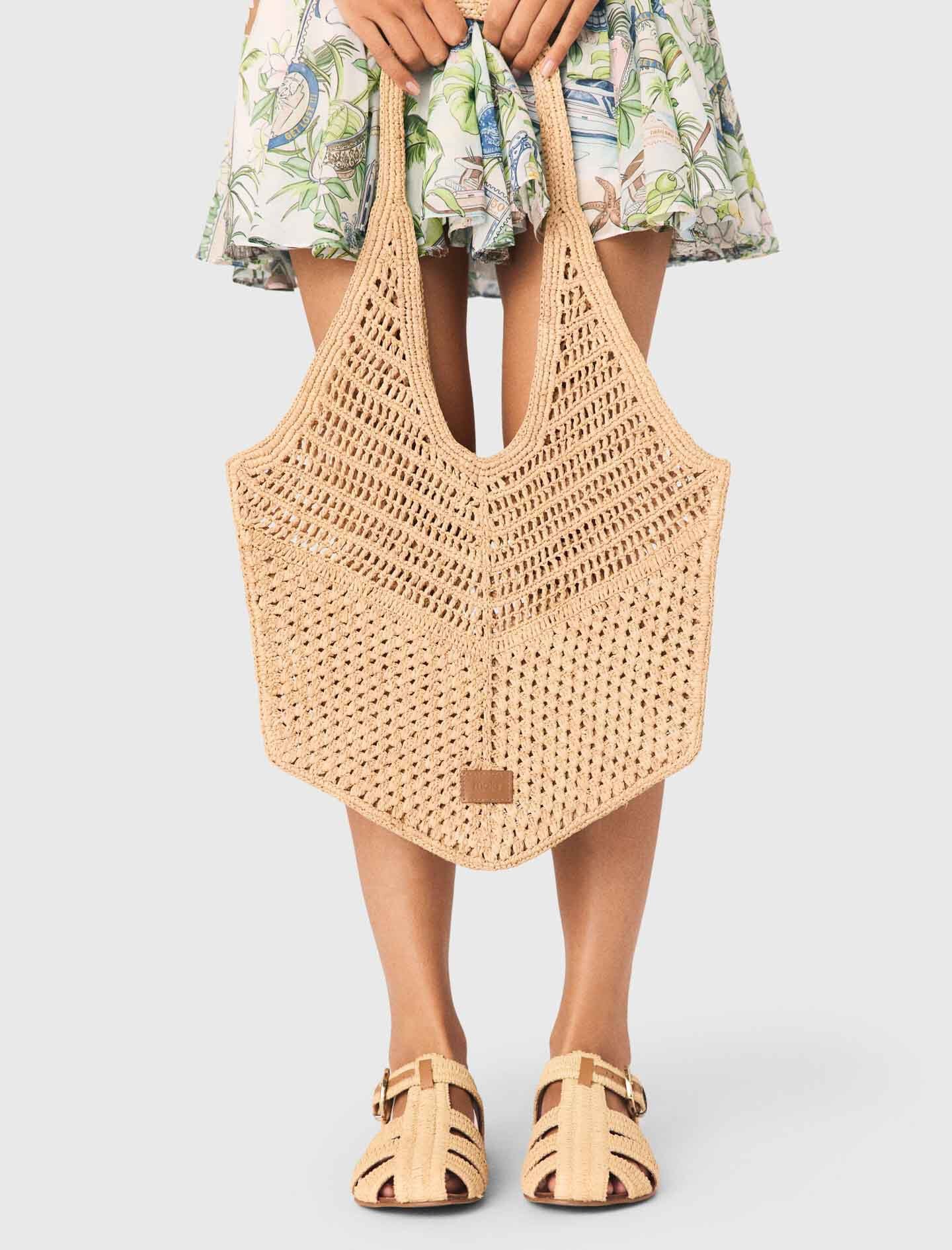 Maje Discount / Natural raffia bag