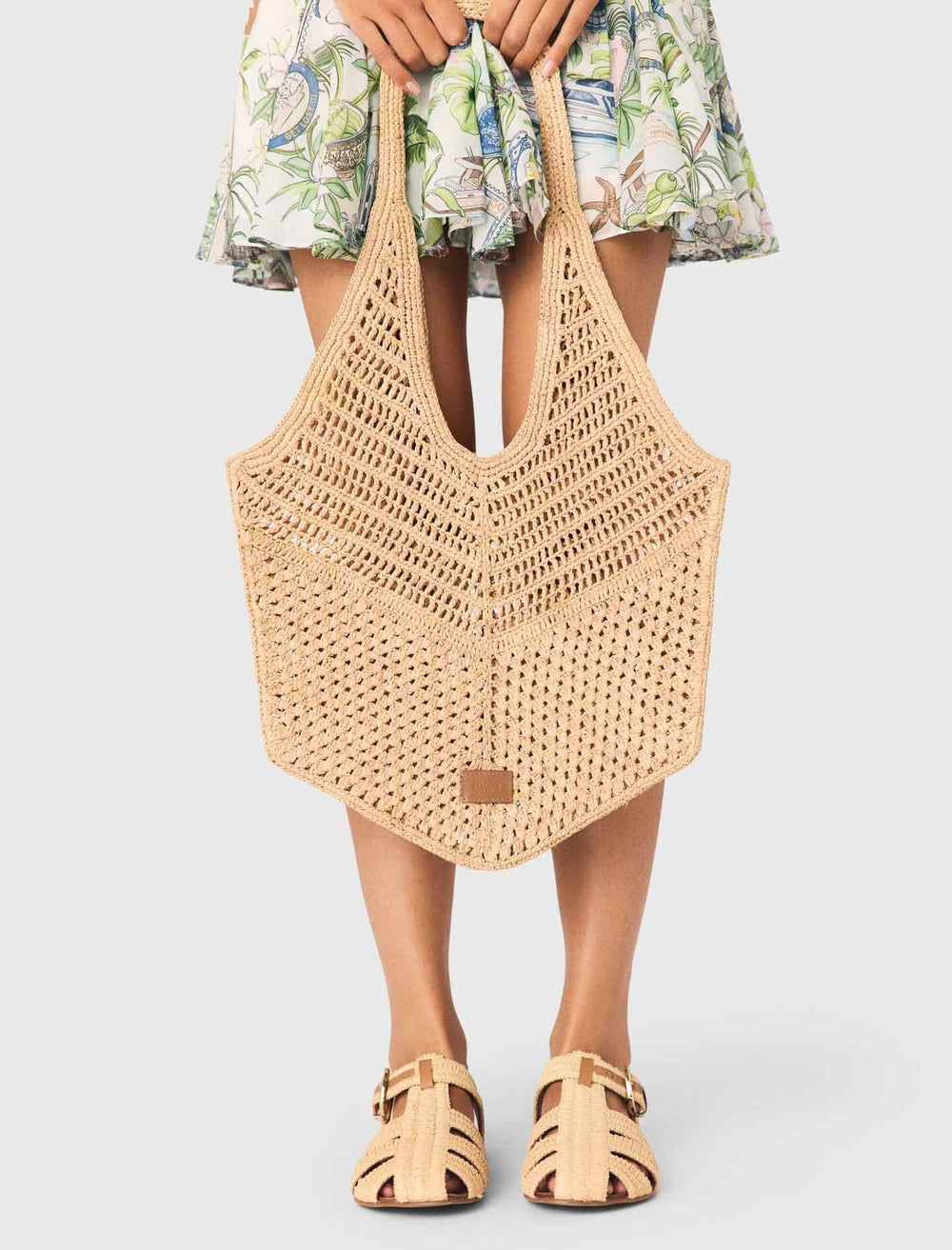 Maje Discount / Natural raffia bag