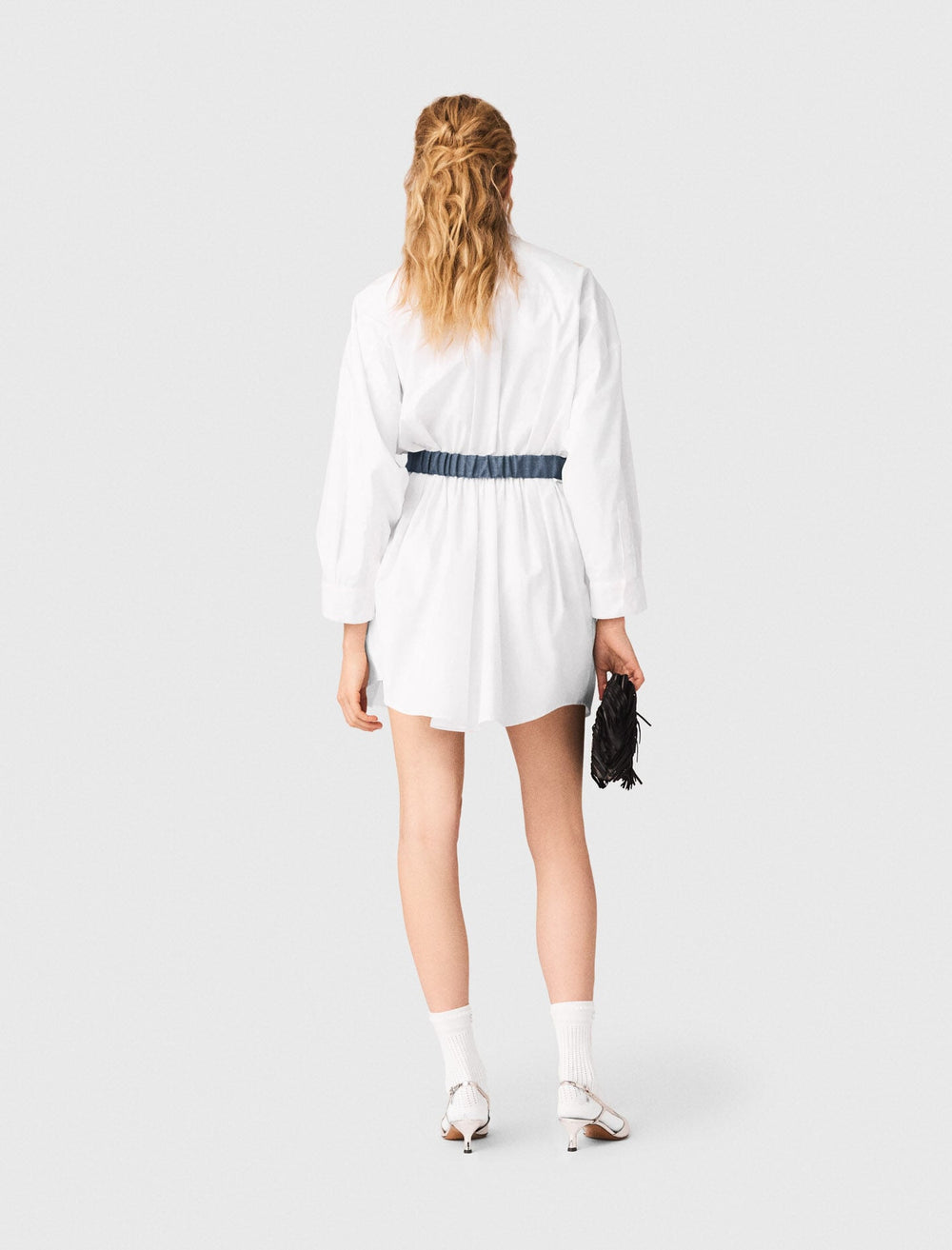 Maje Sale / Shirt dress with contrast belt