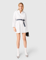 Maje Sale / Shirt dress with contrast belt