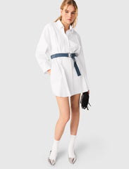 Maje Sale / Shirt dress with contrast belt