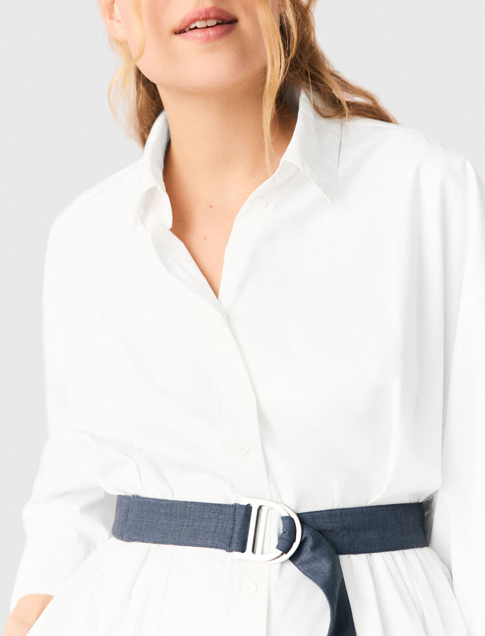 Maje Sale / Shirt dress with contrast belt