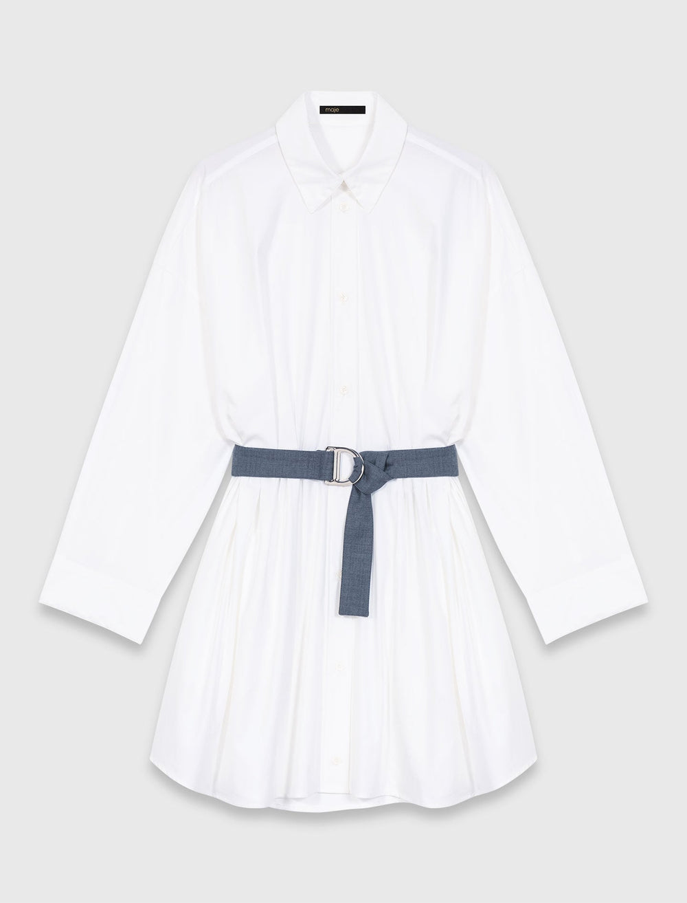 Maje Sale / Shirt dress with contrast belt