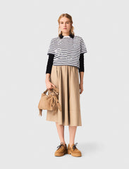 Maje On Sale / Striped rhinestone flower T-shirt