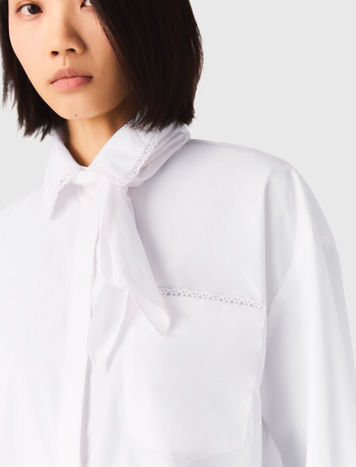 Maje New / Crochet collar shirt