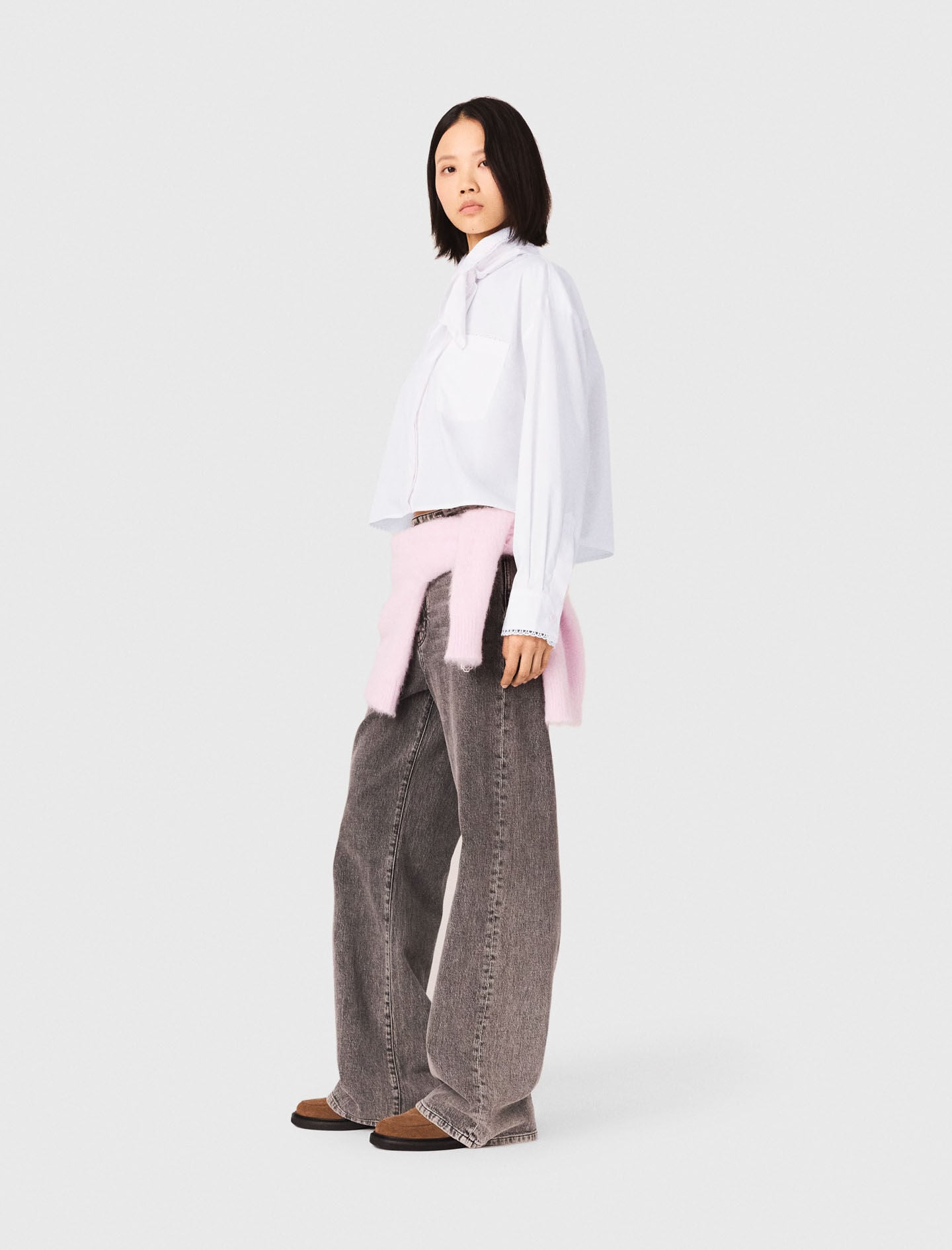 Maje New / Crochet collar shirt