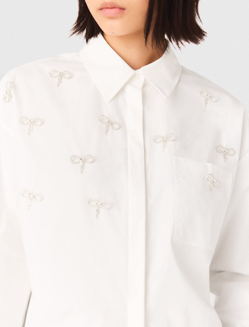 Maje Discount / Bow Jewel Shirt