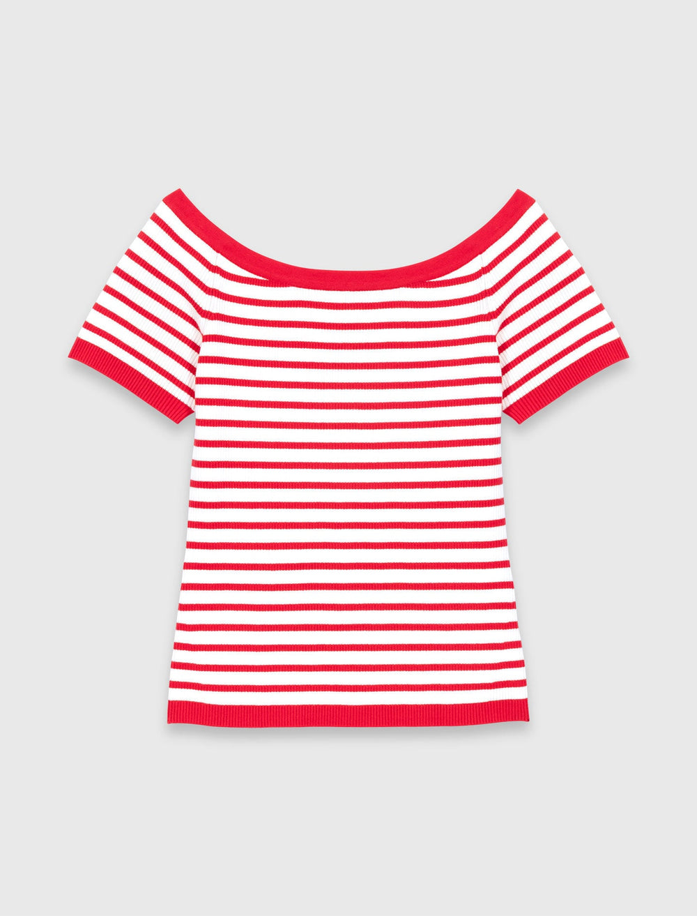 Maje Shop / Striped knit top with boat neck