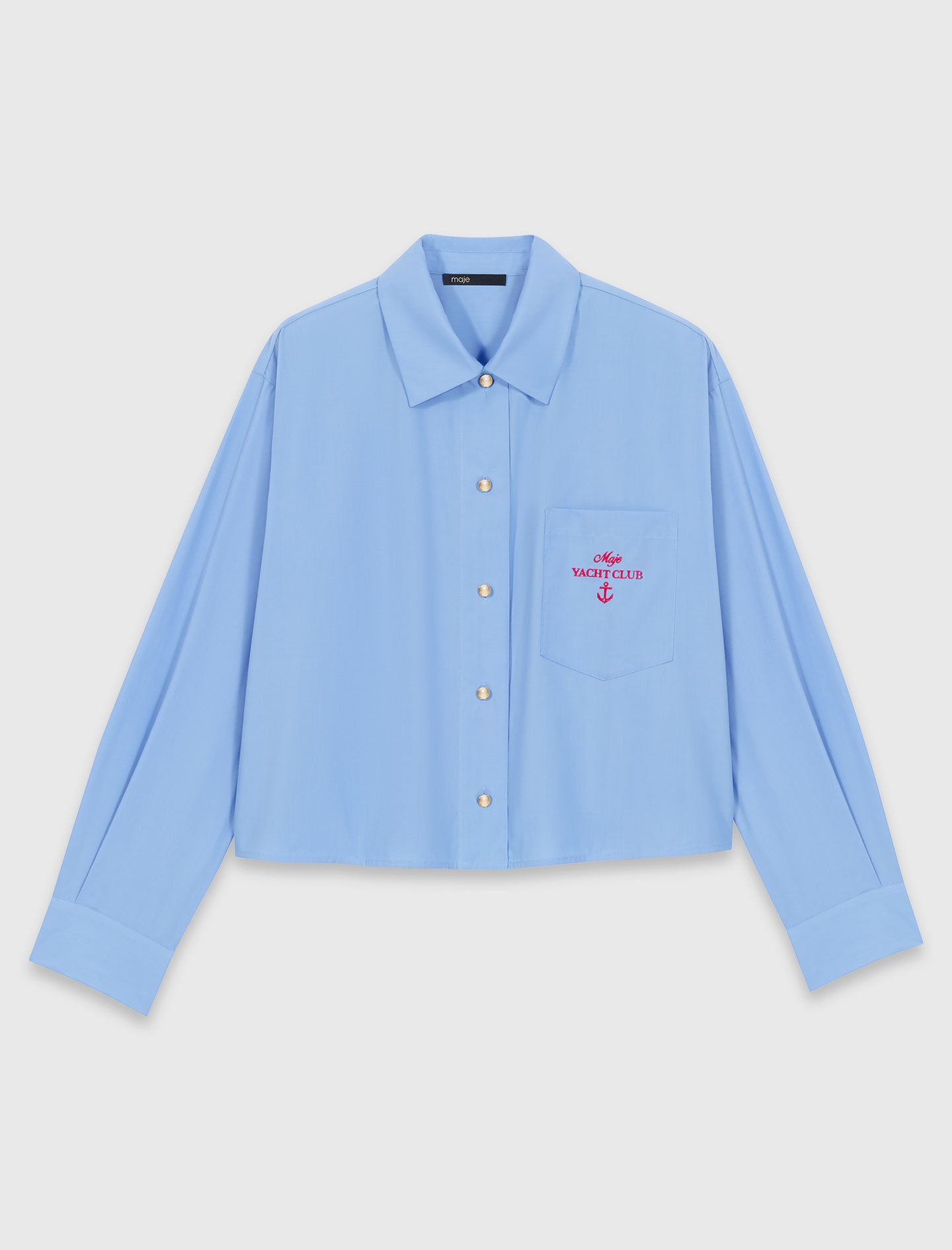 Maje On Sale / Embroidered shirt with pleated back
