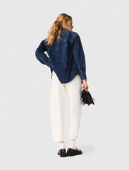 Maje Outlet / Rhinestone denim shirt