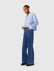 Maje New / Wide jeans with rhinestones