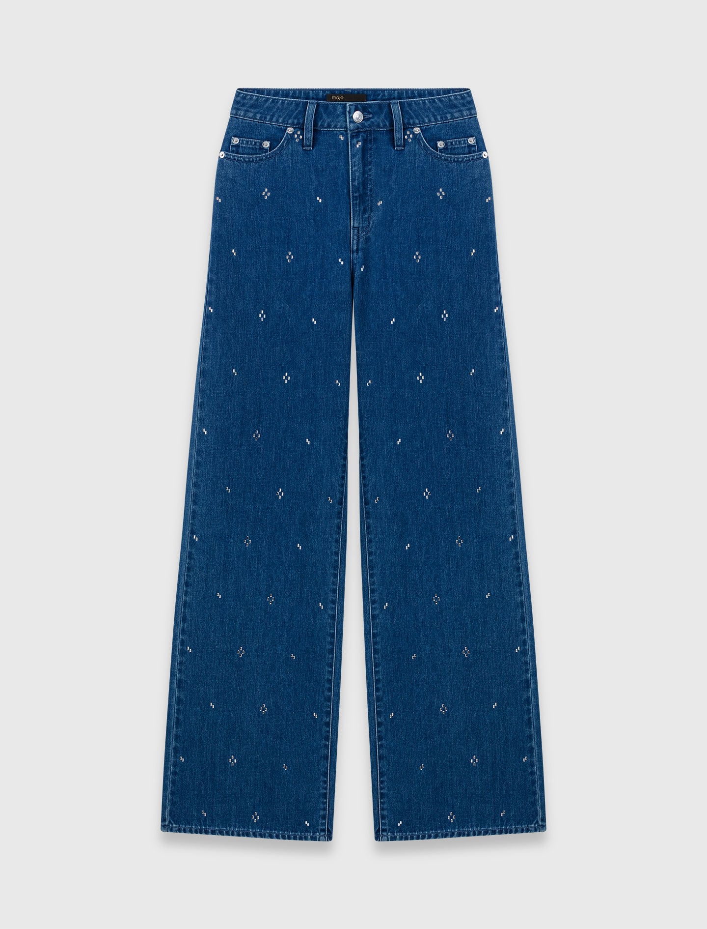 Maje New / Wide jeans with rhinestones