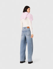 Maje Discount / Wide-leg all-over rhinestone jeans