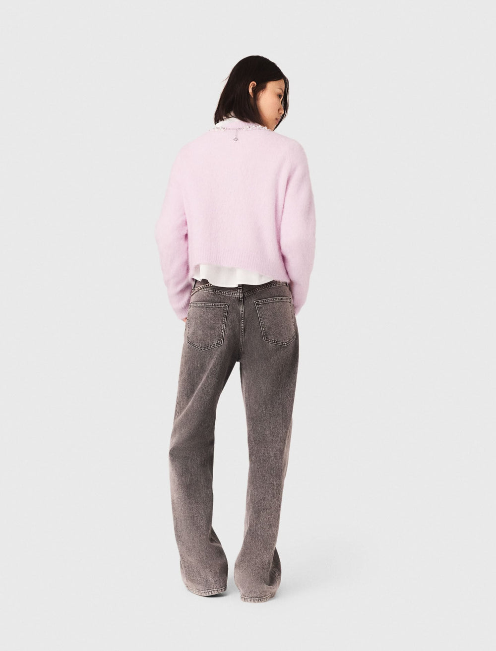 Maje Sale / Sweater with jewelry collar