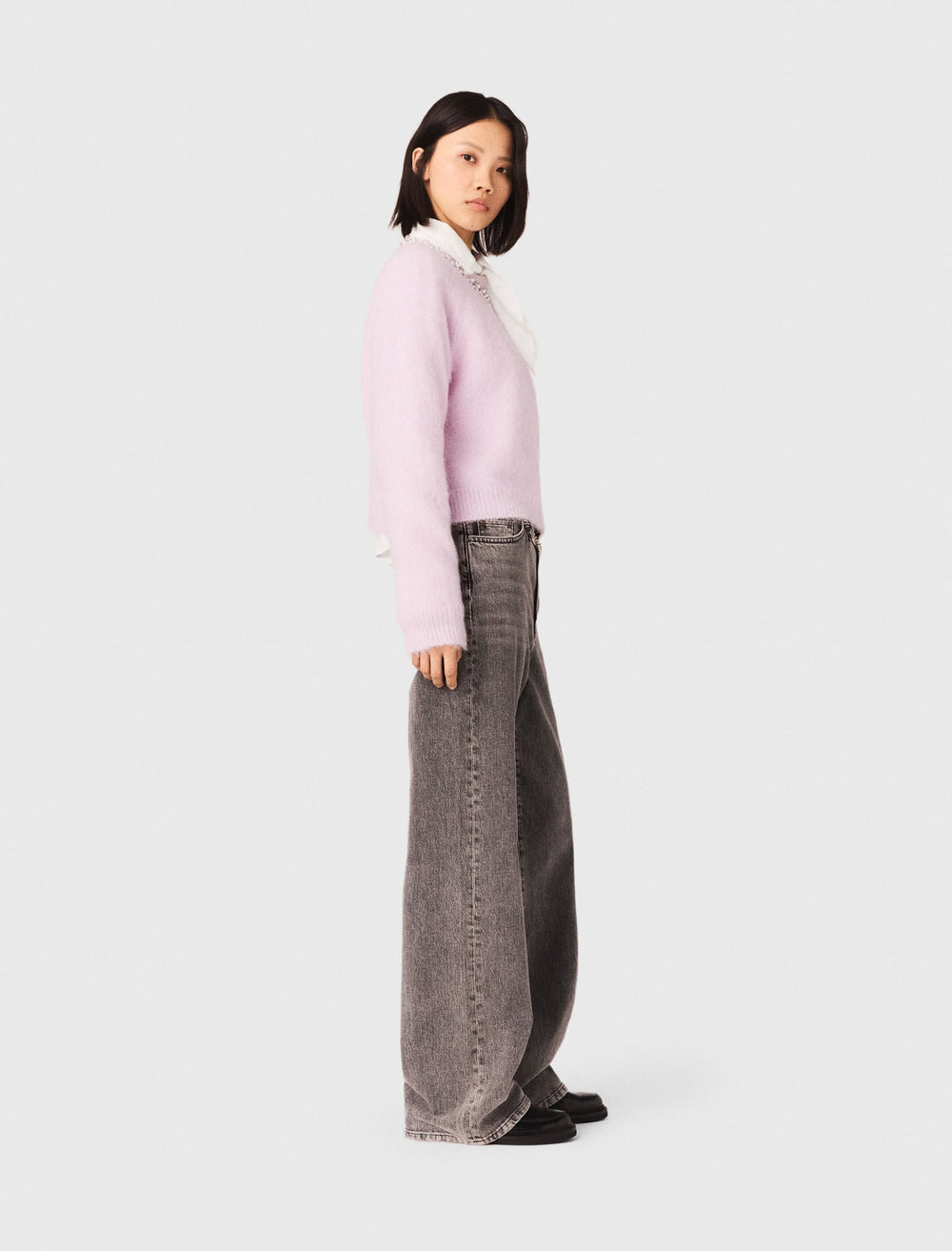 Maje Sale / Sweater with jewelry collar