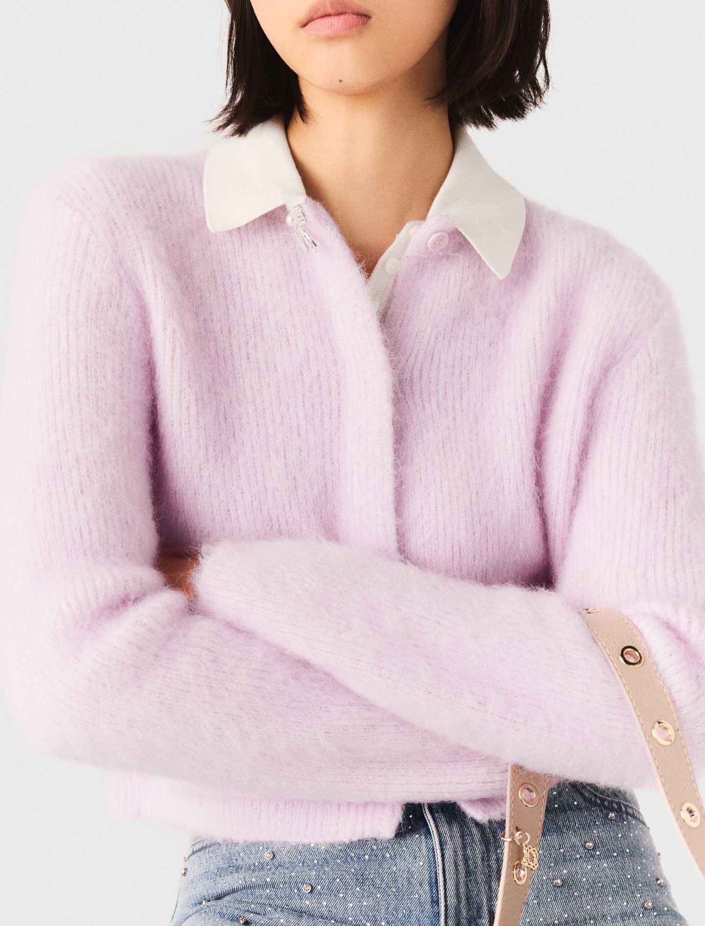 Maje On Sale / Jewelled bow cardigan