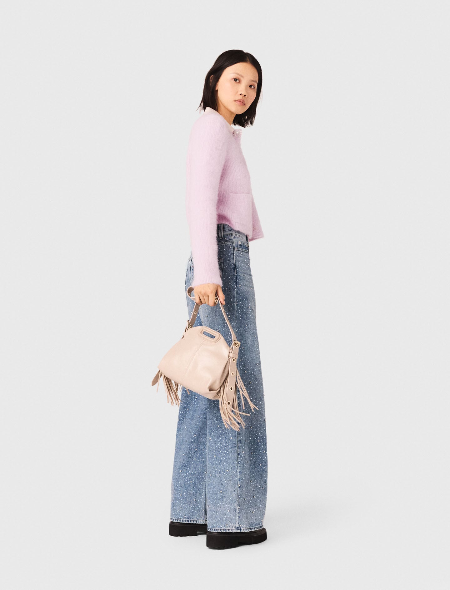 Maje On Sale / Jewelled bow cardigan